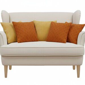 SOGA 5PC Burnt Orange Diamond Knit& Golden Yellow Velvet Decorative Pillow Cover